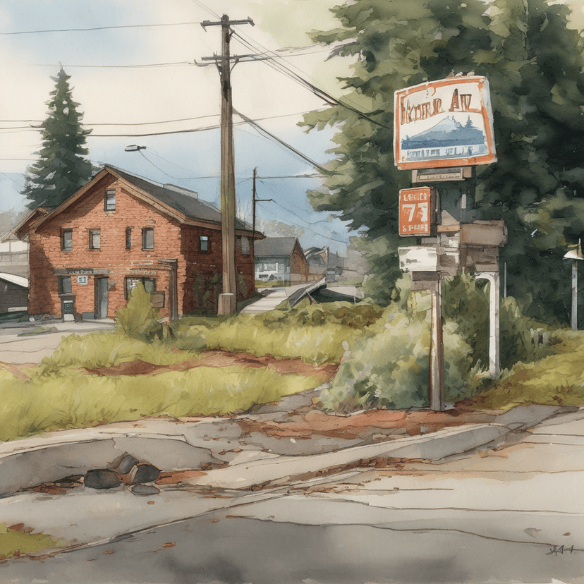 Brick wedged in Puyallup's P